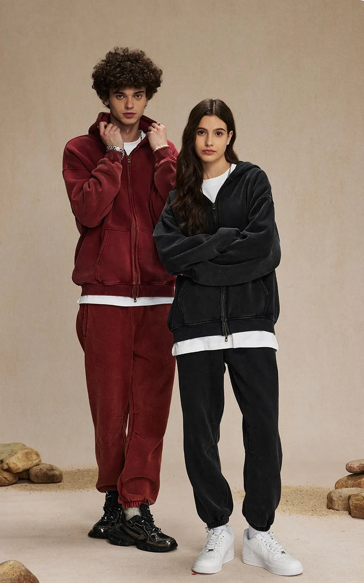 Velour Zip Hoodie