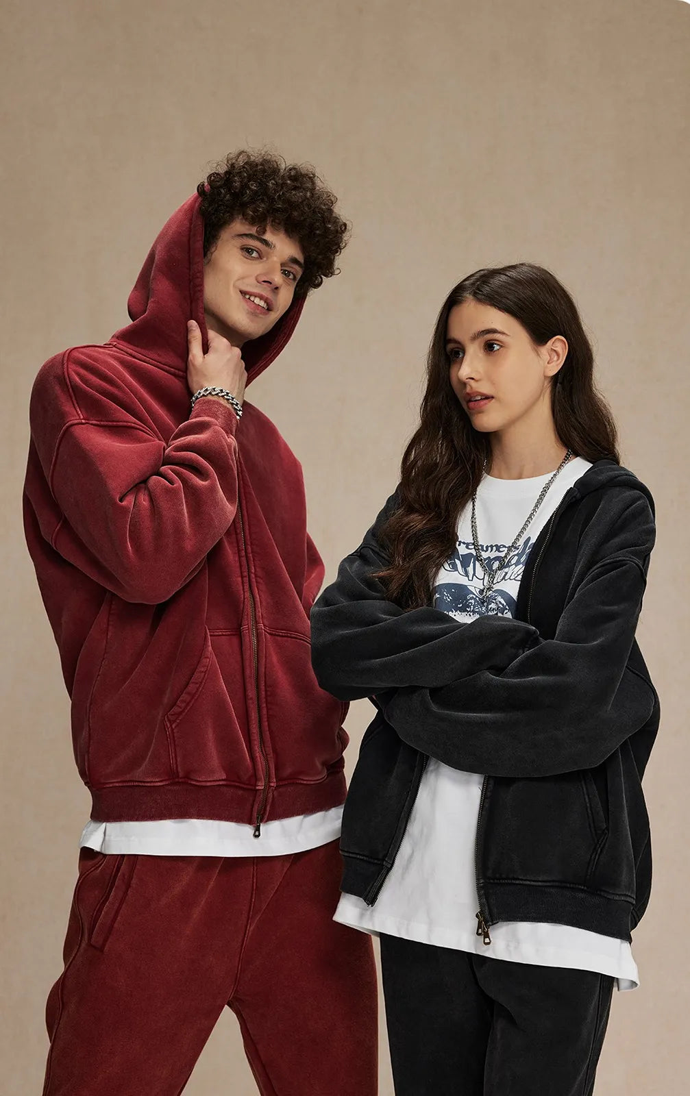 Velour Zip Hoodie