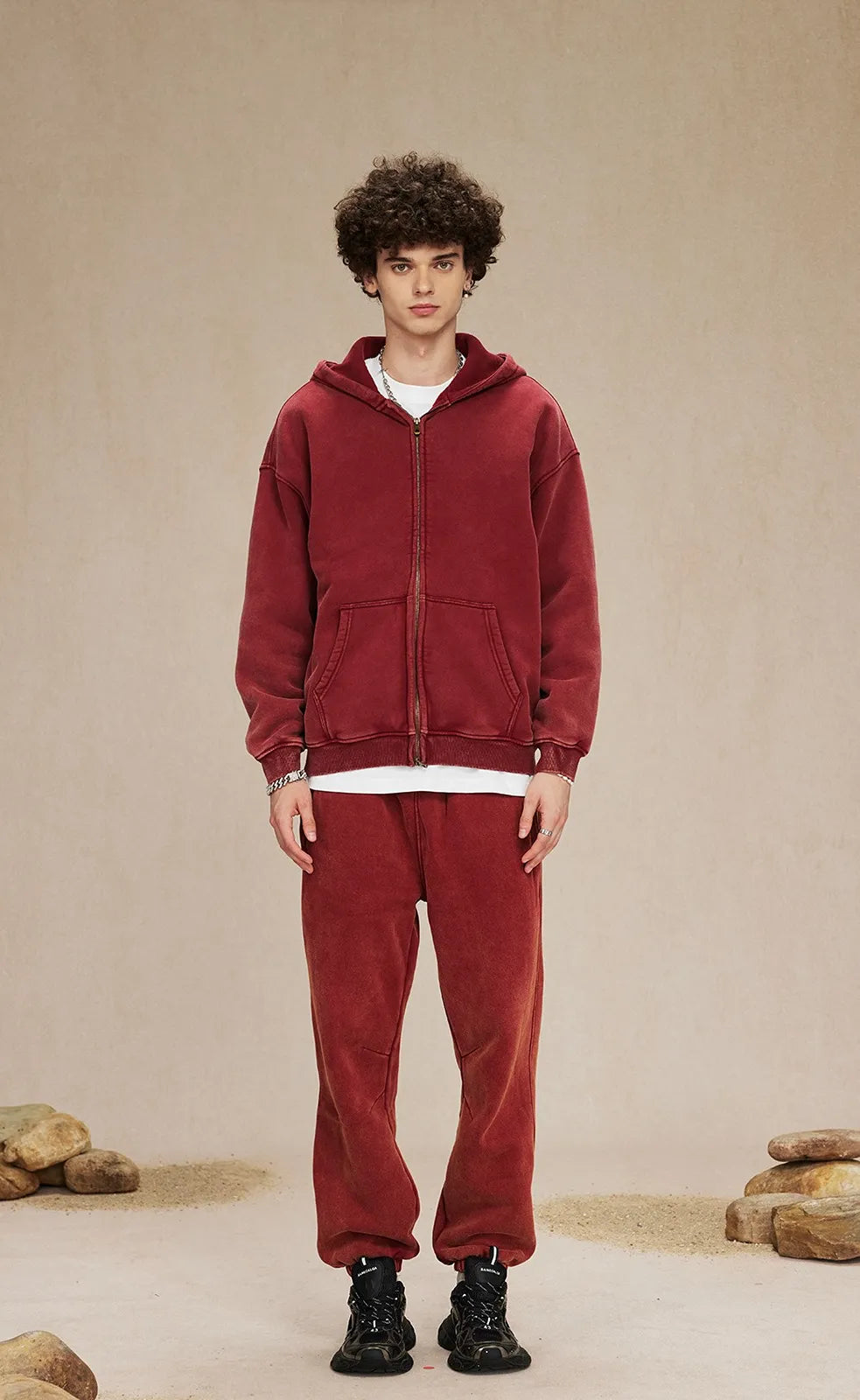 Velour Zip Hoodie