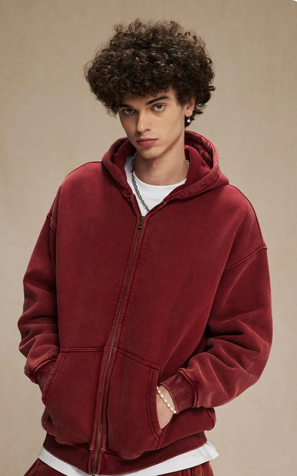 Velour Zip Hoodie
