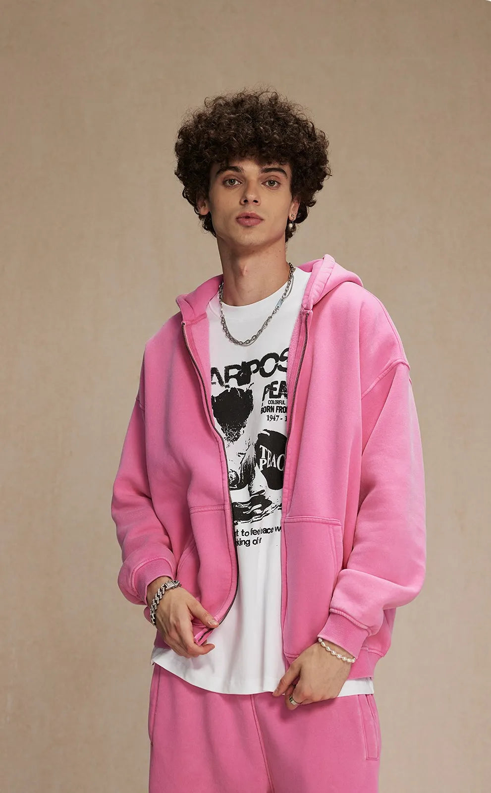 Velour Zip Hoodie