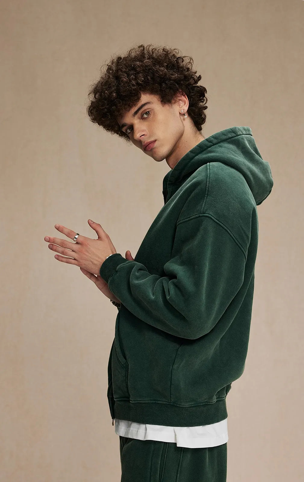Velour Zip Hoodie