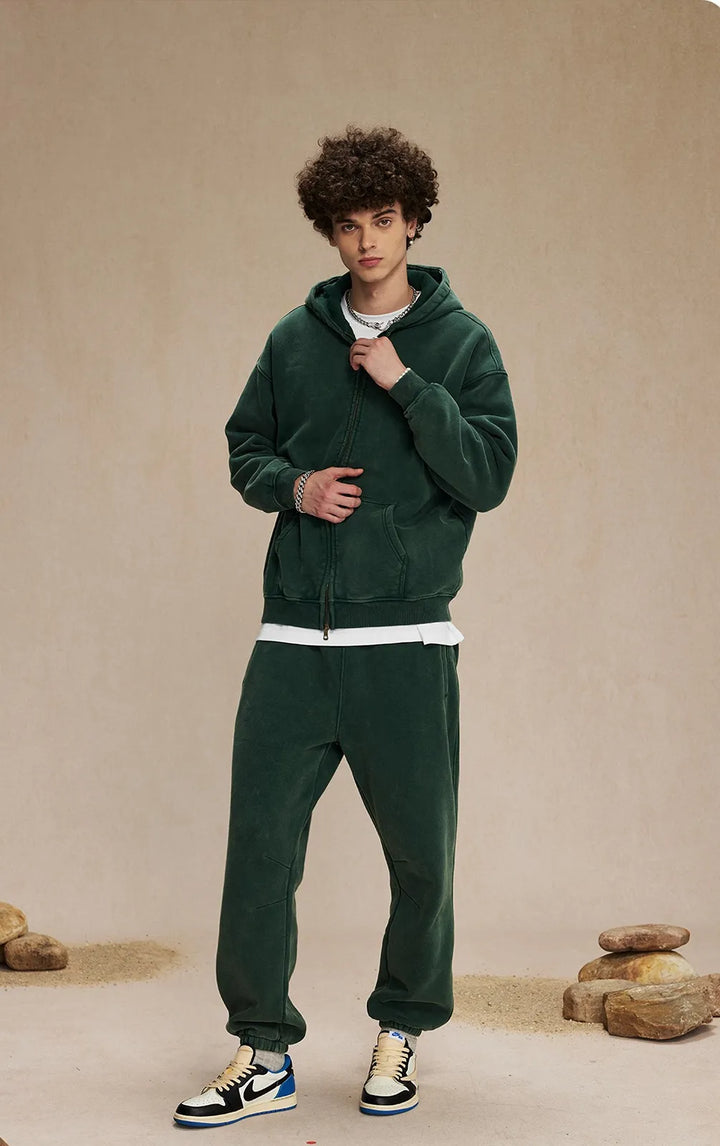 Velour Zip Hoodie