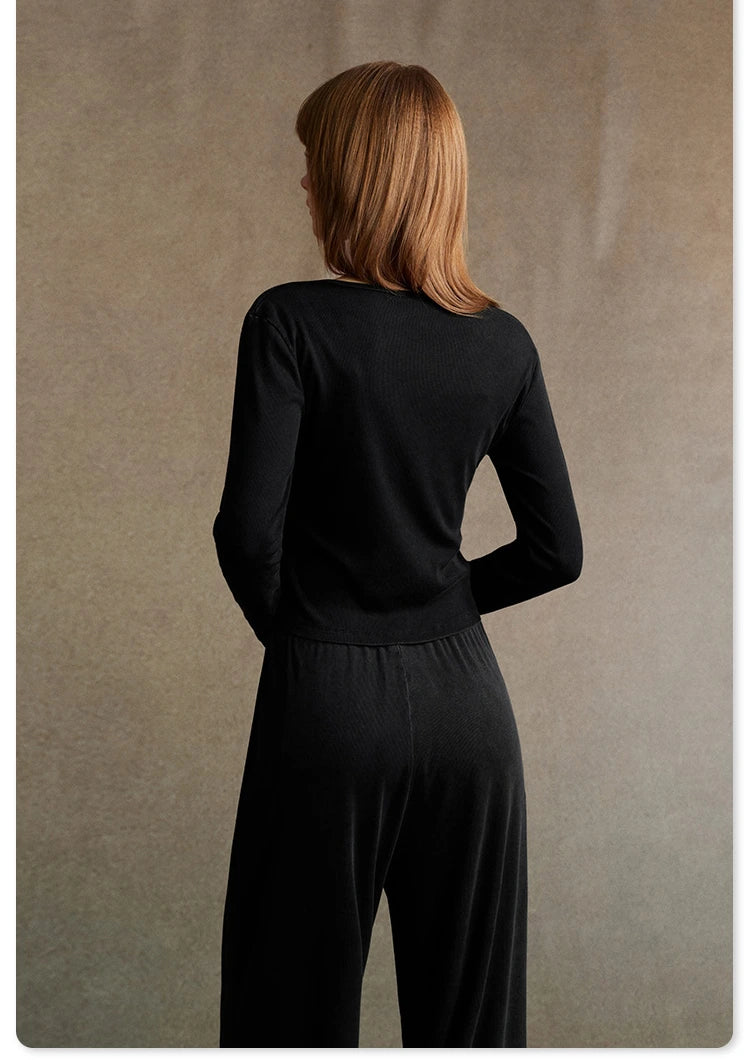 Lisse Button Top