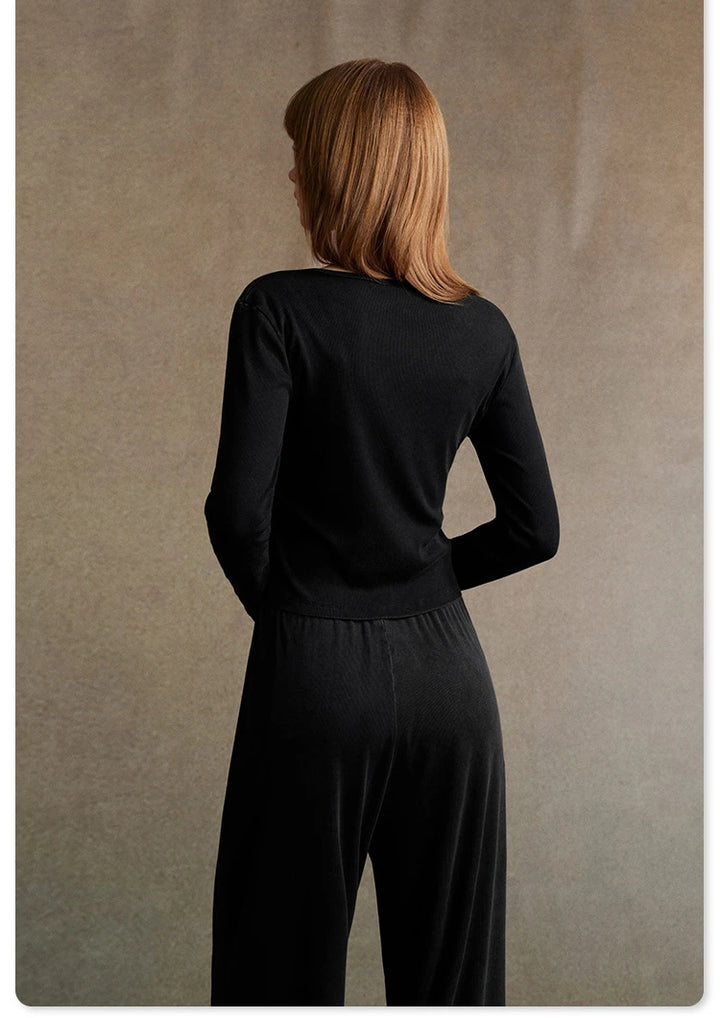 Lisse Button Top